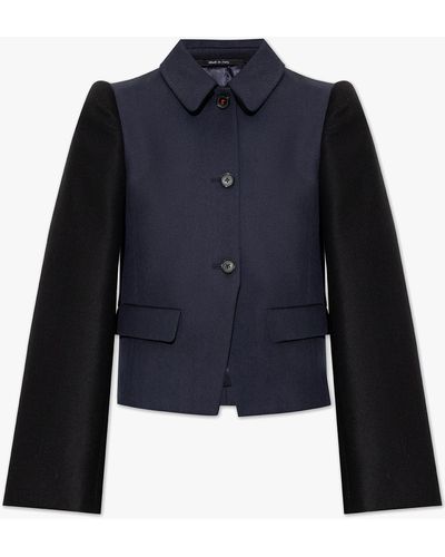 Maison Margiela Wool Blazer - Blue