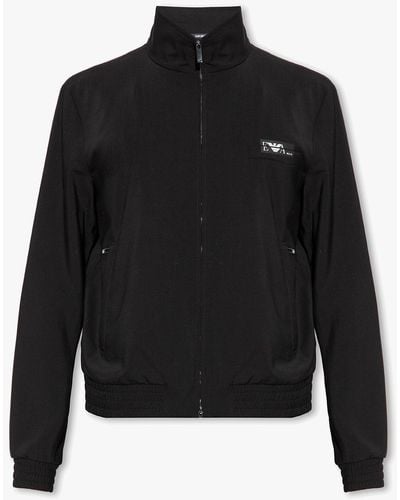 Emporio Armani Jacket With Logo - Black