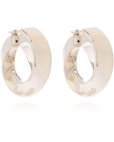 Bottega Veneta Silver Earrings, - White