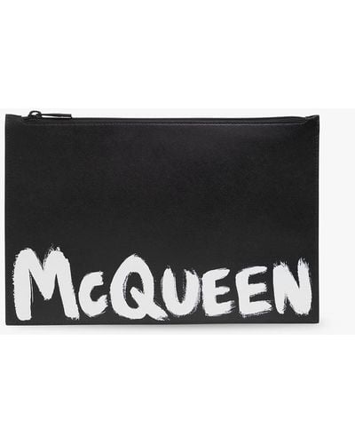 Alexander McQueen Handbag With Logo - Black