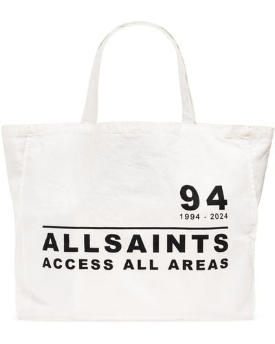 AllSaints 'access All Areas' Shopper Bag, - White