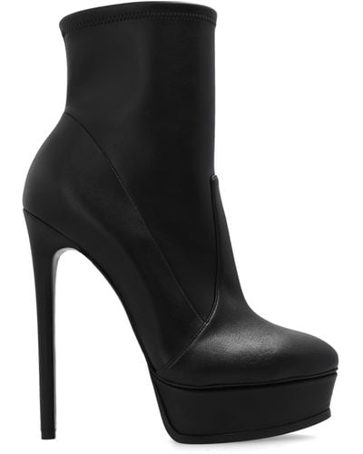 Casadei ‘Flora’ Platform Ankle Boots - Black