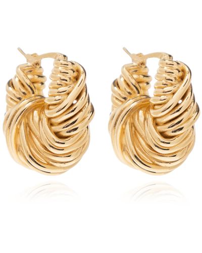 Bottega Veneta Knot Earrings - Metallic