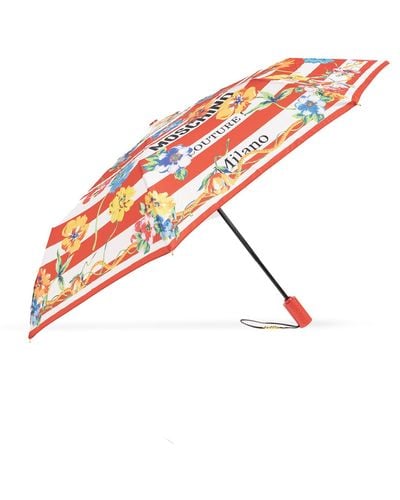 Moschino Umbrella With Logo, - Pink
