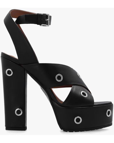 Alaïa Eyelet-embellished Leather Sandals - Black