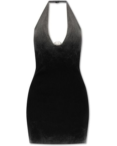 DIESEL Striped Dress `m-larisa`, - Black