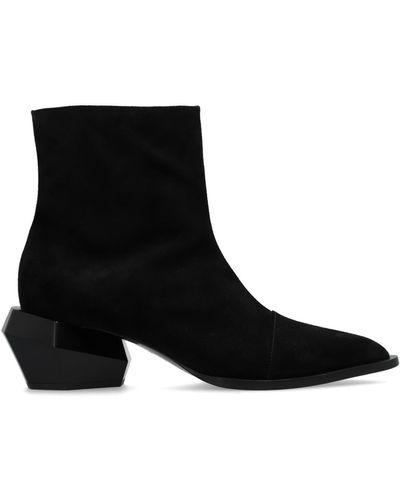 Balmain 'billy' Heeled Ankle Boots, - Black