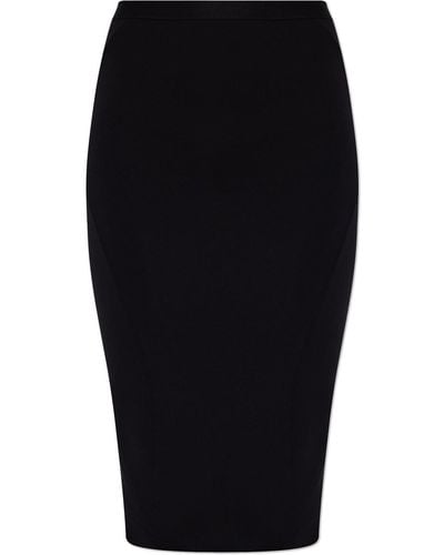 Rick Owens Lilies Skirt With Stitching Details - Black