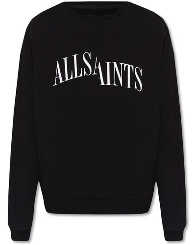 AllSaints 'dropout' Sweatshirt With Logo - Black