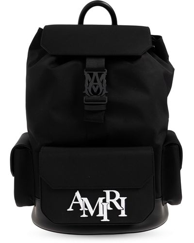 Amiri Backpack With Logo, - Black