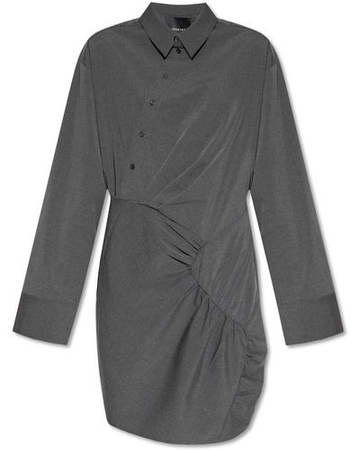 Herskind 'dorthea' Dress With Asymmetric Gathers, - Grey