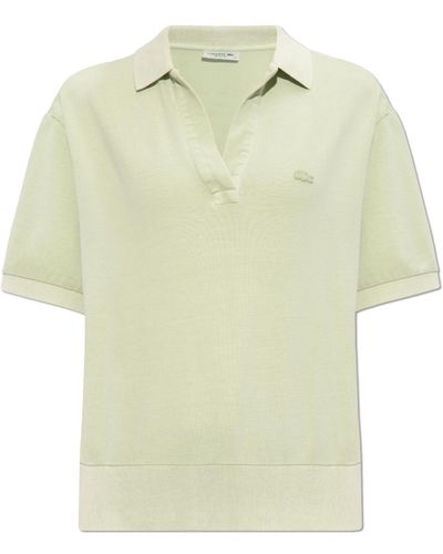 Lacoste Polo With Logo, - Green