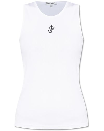JW Anderson Top With Logo, - White