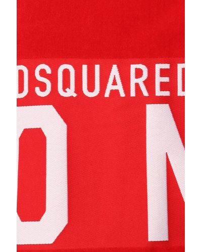 DSquared² Dsqua2 Towel With Logo - Red