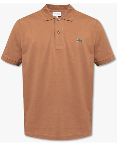 Lacoste Polo Shirt With Logo - Brown