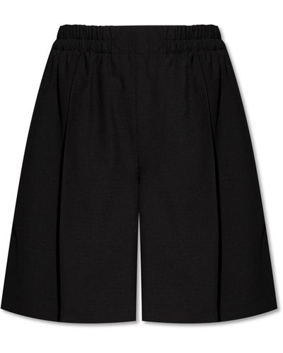 Halfboy Pleat-front Trousers, - Black