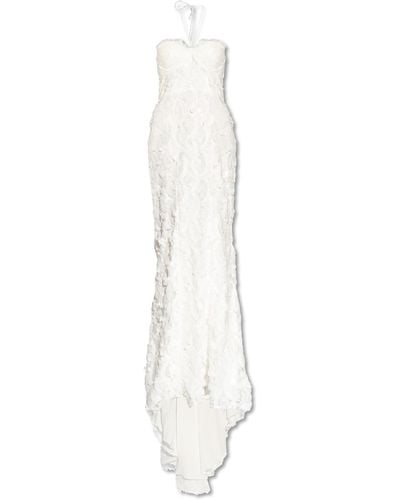 ROTATE BIRGER CHRISTENSEN Long Dress With Bare Shoulders, - White