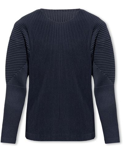 Homme Plissé Issey Miyake Pleated Top, - Blue
