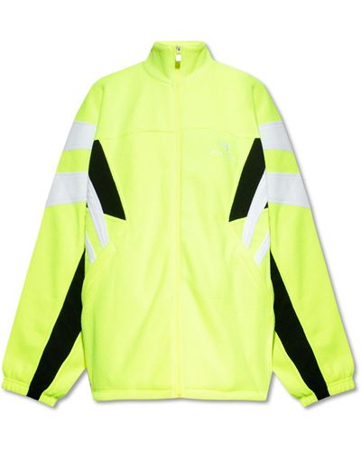 Balenciaga Oversize Fleece Tracksuit Jacket - Yellow