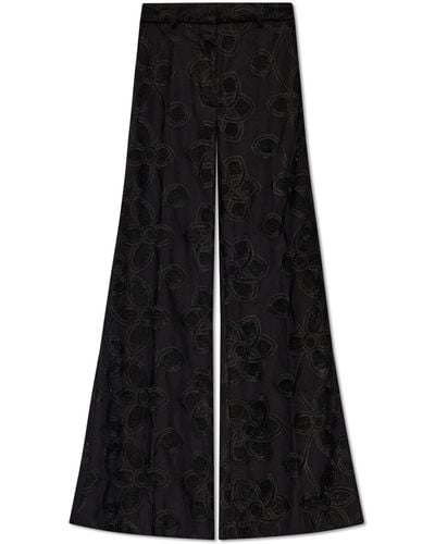Munthe 'eileen' Embroidered Trousers, - Black