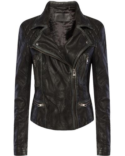 AllSaints 'cargo' Leather Jacket - Black