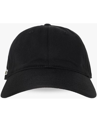 Lacoste Baseball Cap With Logo, - Black