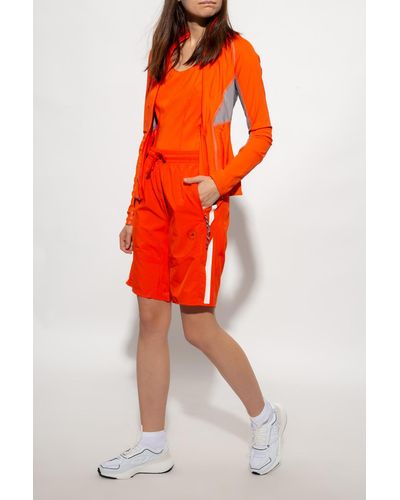 adidas By Stella McCartney Shorts With Logo - Orange