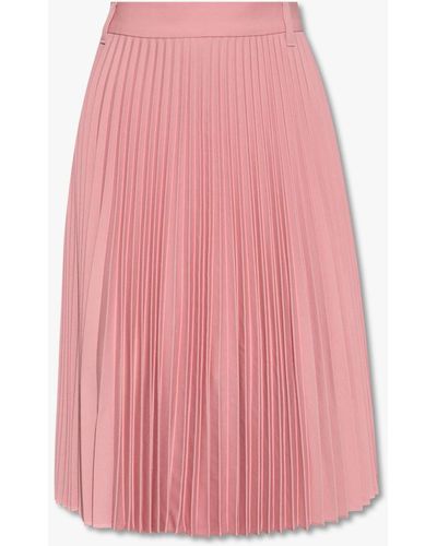 Burberry Pink Shorts With Pleated Panels