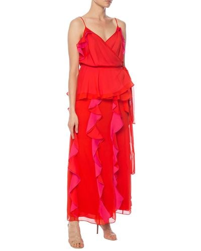 Diane von Furstenberg Ruffled Skirt - Red
