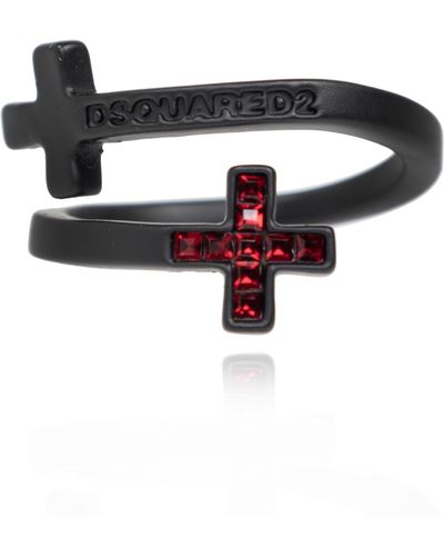 DSquared² Ring With An Application, - Black