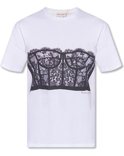 Alexander McQueen Printed T-Shirt - White