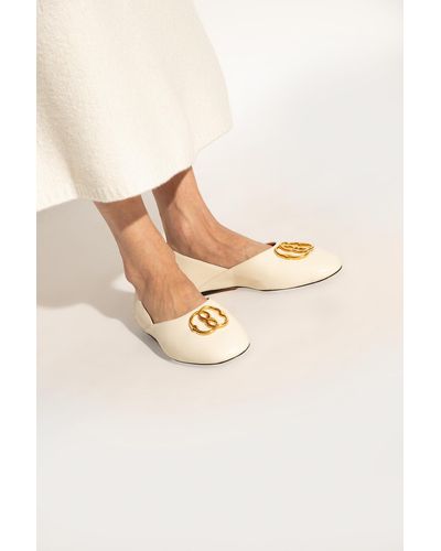 Bally ‘Gerry’ Leather Ballet Flats - White