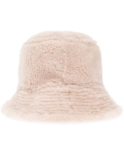 Yves Salomon Reversible Bucket Hat, - Natural