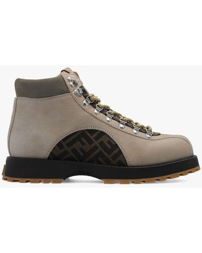 Fendi Boots With Monogram - Brown