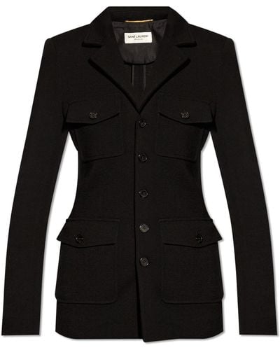 Saint Laurent Wool Jacket - Black