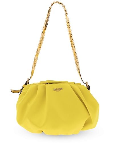 Moschino Shoulder Bag With Logo, - Yellow