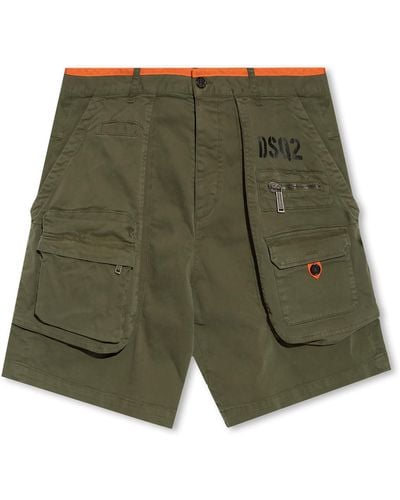 DSquared² Green 'cargo Boxer' Shorts