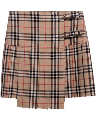 Burberry Wool Skirt Brown