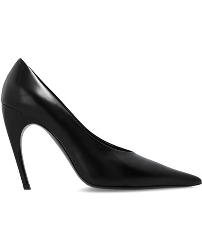 Nensi Dojaka Leather Stiletto Court Shoes - Black