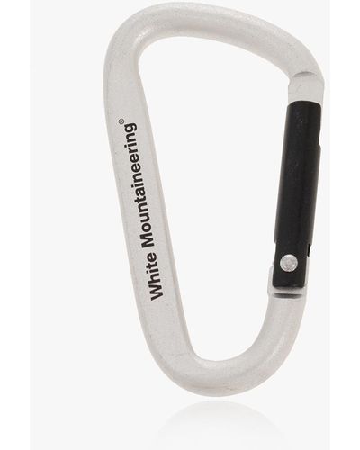 White Mountaineering Carabiner Clip With Logo - White