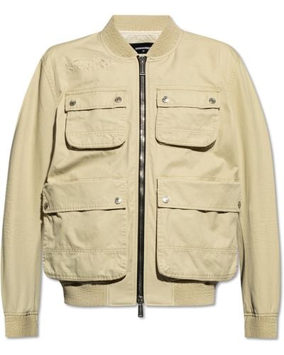 DSquared² Jacket With 'Vintage' Effect - Natural