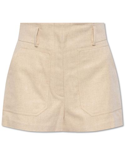 IRO 'alisson' High-rise Shorts, - Natural