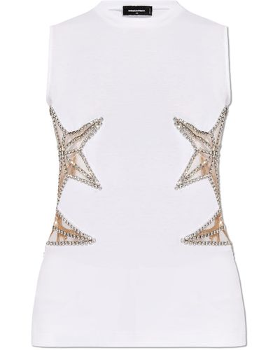 DSquared² Top With Applications - White