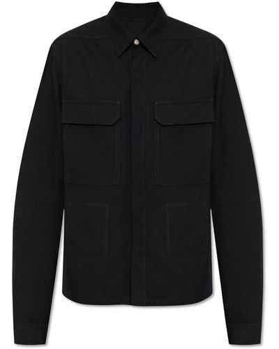 Rick Owens ‘Cropped’ Shirt - Black