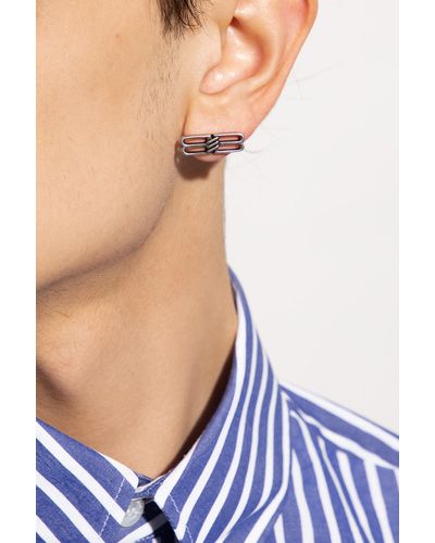 Balenciaga 'bb Icon' Earrings, - Metallic