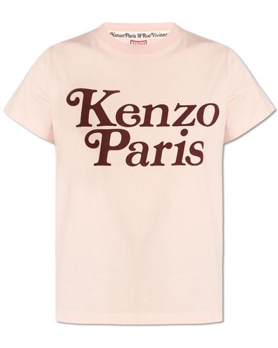 KENZO T-shirt With Logo, - Pink