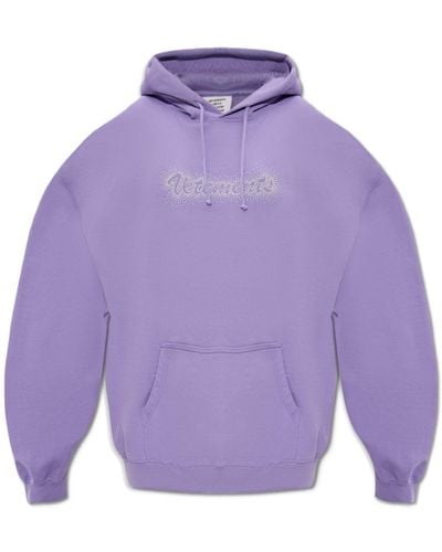 Vetements Hoodie With Logo, - Purple