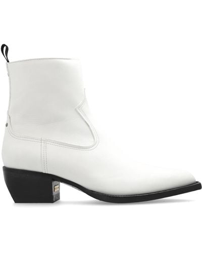 Golden Goose Heeled Ankle Boots 'Debbie' - White