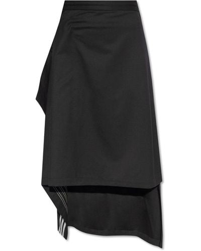 Y-3 Asymmetrical Skirt, - Black