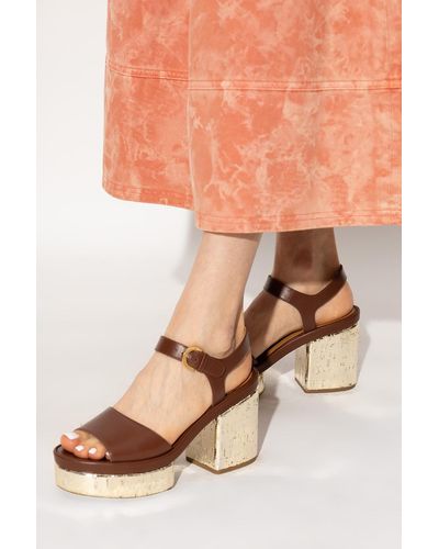 Chloé ‘Odina’ Platform Sandals - Brown